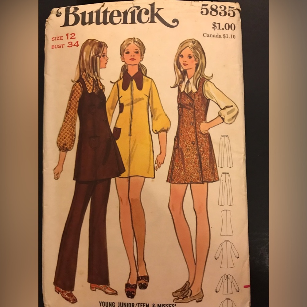 Size 12 Butterick Vintage (used) Pattern 5835